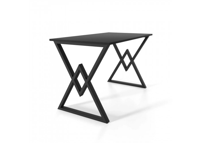 Офісний стіл Loft Lab Diamond, колір Чорний матовий, 18 мм