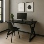 Офісний стіл Loft Lab Diamond, колір Чорний матовий, 36 мм